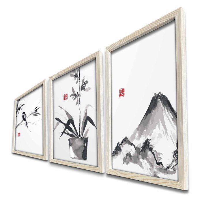 Wallity Cuadro Decorativo Lo Desconocido - 3 Piezas
